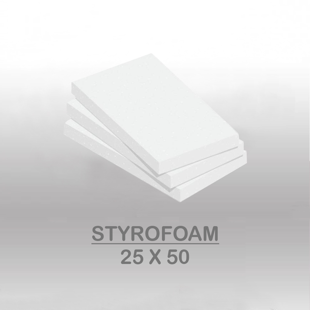 Styrofoam Lembaran / Gabus / Styrofoam Ukuran 25x50 Papan Styrofoam Gabus Lembaran