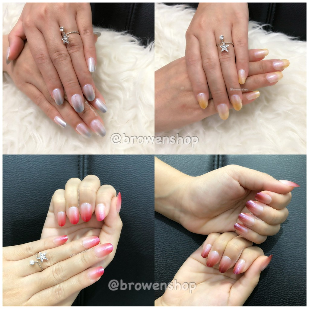 kuku palsu french ombre gradasi fake nail gradation