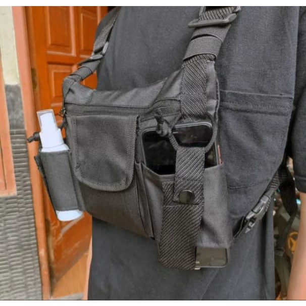 Tas Depan Dada Pria Chest Rig Bag Viral Selempang Bahu