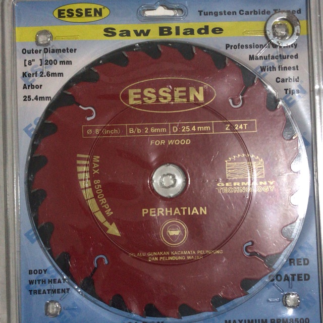 Mata graji essen 8” x 24t