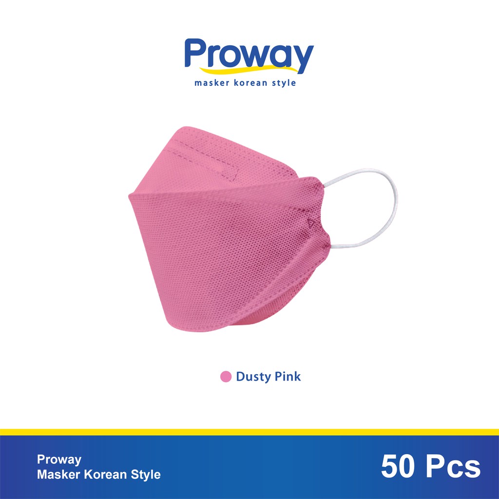 PROWAY Masker Korea KF94 (dusty pink) - 50pcs