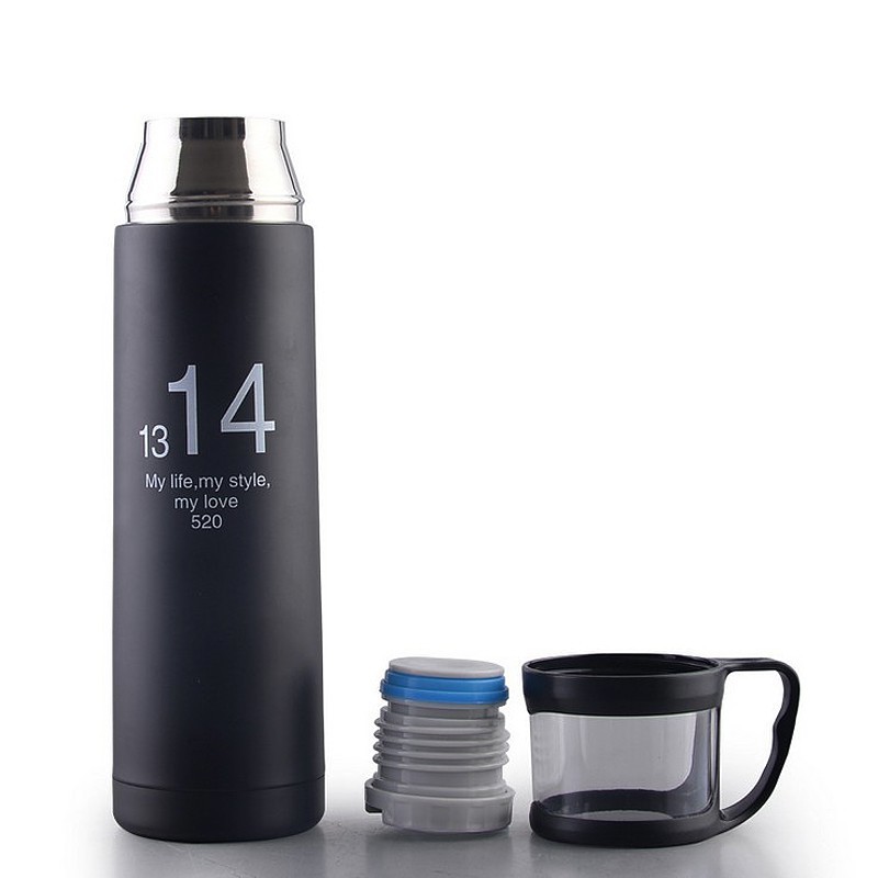 Grab medan OneTwoCups Botol Minum Thermos with Cup Head 500ml - SUS304