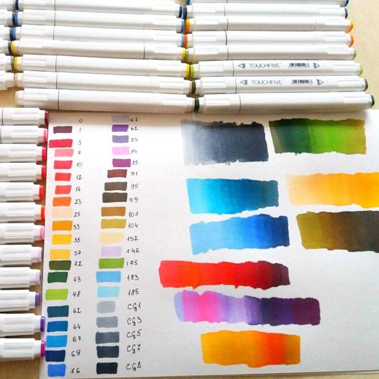 Tren Kekinian.. TouchFive 30/40/60/80 Warna Sketsa Spidol Umum General Marker Set Animation Markers