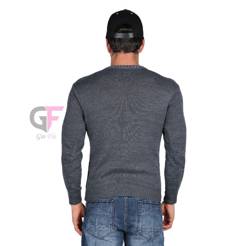 GIOFLO Pakain Sweater Rajut Pria Smart Casual Kombinasi Warna / SWE 661