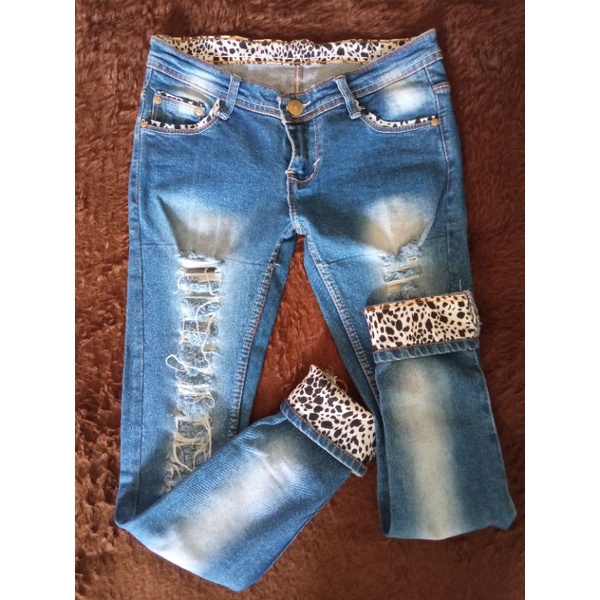 CELANA DENIM RIPPED WANITA CHANEL SECOND PREMIUM