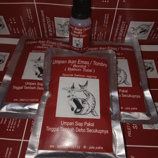 Umpan ikan mas super kerapu + essen si bontot( babon total) umpan ikan mas galapung/ lomba