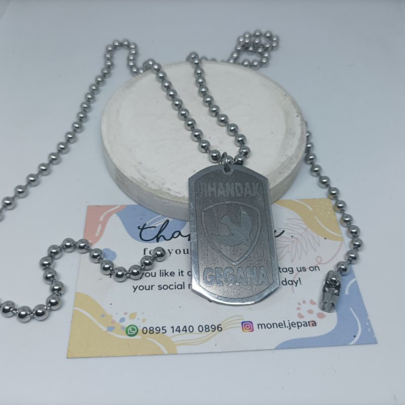 Kalung Logo Jihandak GEGANA(Stainless Asli)