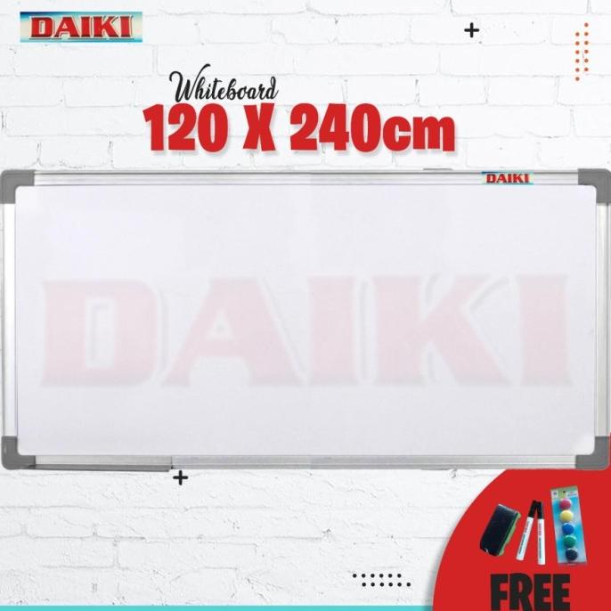 

Papan tulis / Whiteboard DAIKI magnetic gantung uk 120x240 cm