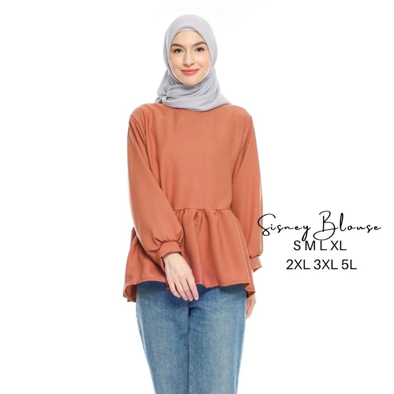 Size S M L XL XXL 3XL 4XL/5L - Sisney Blouse - Blouse Jumbo - Atasan Wanita Jumbo - Baju Jumbo - Baj