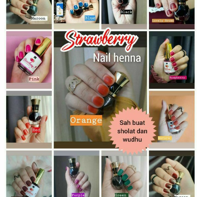 Kutek pewarna kuku HALAL BUAT SHOLAT henna nail 5 ml