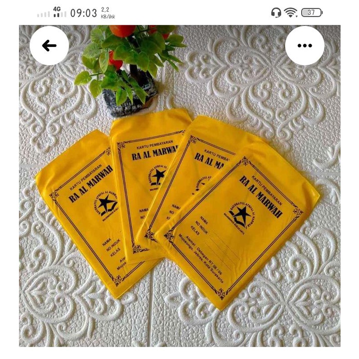 

PLASTIK IURAN SPP WARNA KUNING