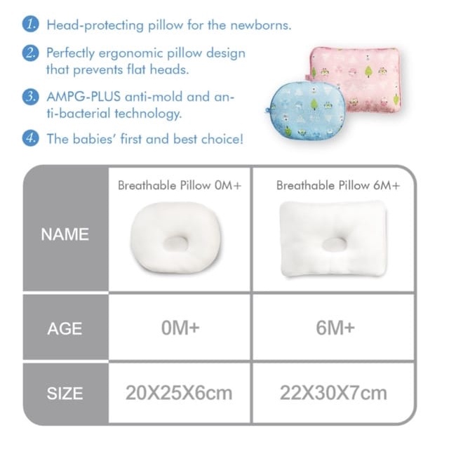 Ku.Ku Duckbill KU2078 3D Breathable Pillow 0M+ Bantal Bayi