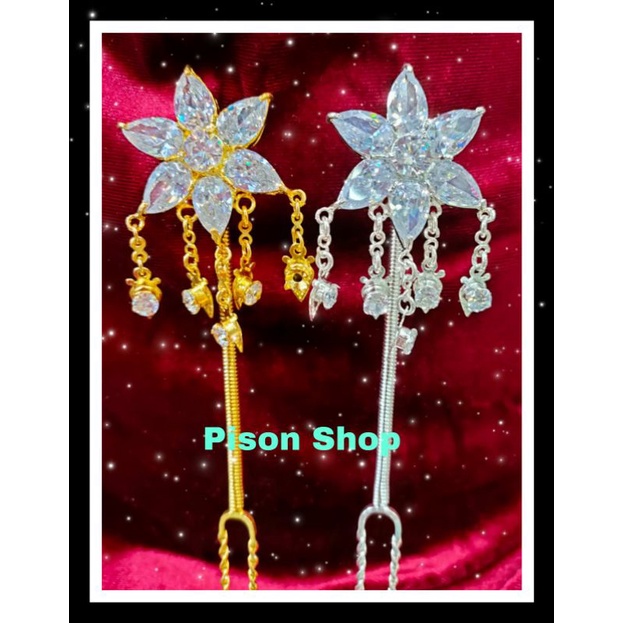 KEMBANG GOYANG BINTANG ACCESORIES SANGGUL PENGANTIN MENTUL AKSESORIES RAMBUT MANTEN CEWEK TUSUK KOND