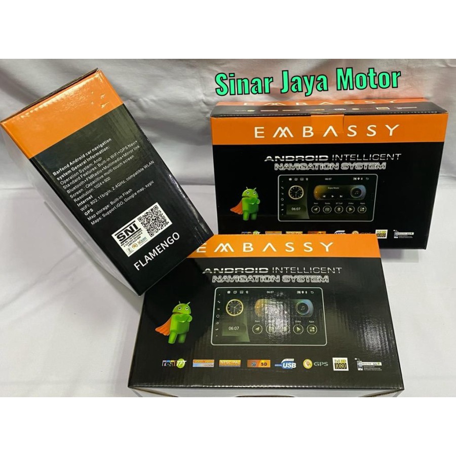 Headunit Doubledin android 10 inch embassy Ram 2/32gb Embassy Flamengo