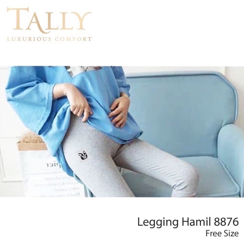 TALLY CELANA LEGGING HAMIL 8876 (ADA KANTONG PERUT) I FREE SIZE | PANJANG 3/4