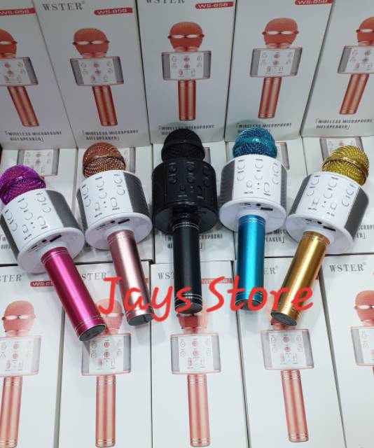 Mic Microphone Wireless Bluetooth WS 858 Smule Karaoke