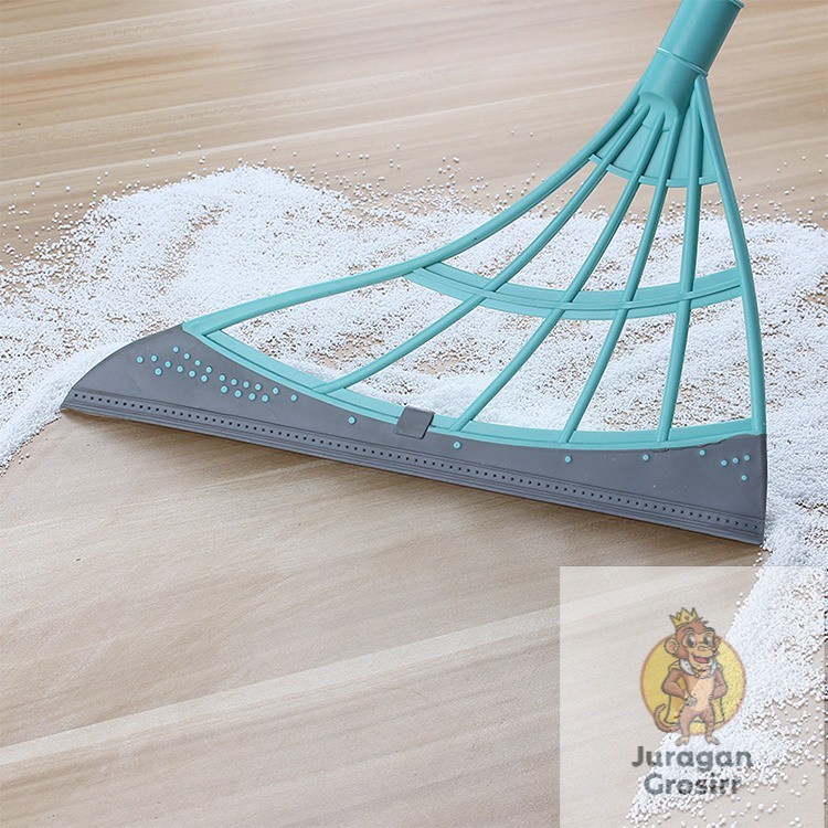 JG - Sapu Silicone Karet 2IN1 Alat Pel Pembersih Lantai Jendela Magic Broom Multifungsi