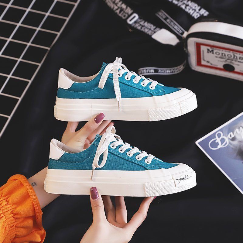 Sepatu Kanvas Cewek Korean Style Sepatu Wanita Canvas Terbaru  OOTD Sneakers Perempuan Tali Fashion