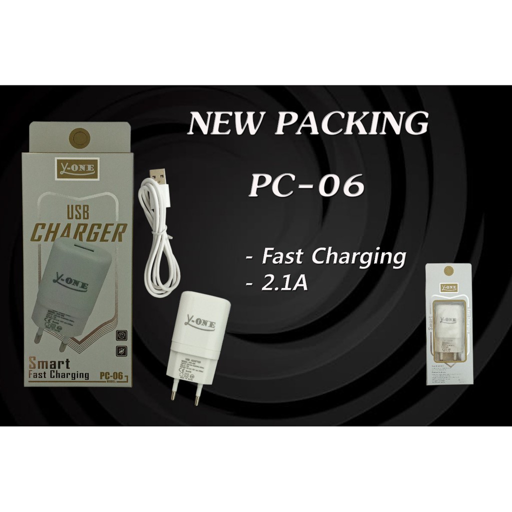 CHARGER CAS Y-ONE PC 06  PC 05  PC 09 FAST CHARGING QC 3.0A QUALLCOM + SUPPORT VOOC MICRO USB REALL OUTPUT