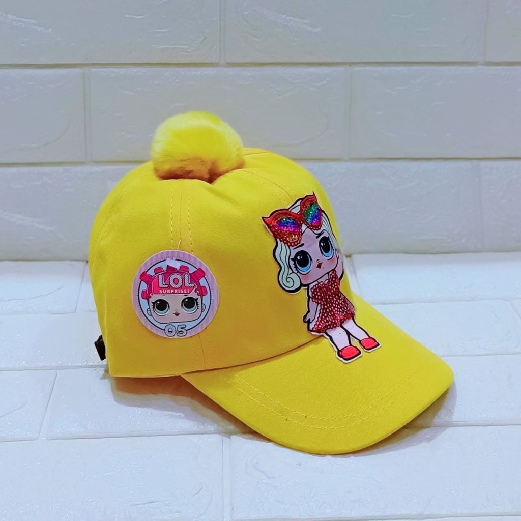 KIANJAYACOLLECTION89 - TOPI ANAK LOL POM POM - BISA MENYALA LED TERMURAH !!!