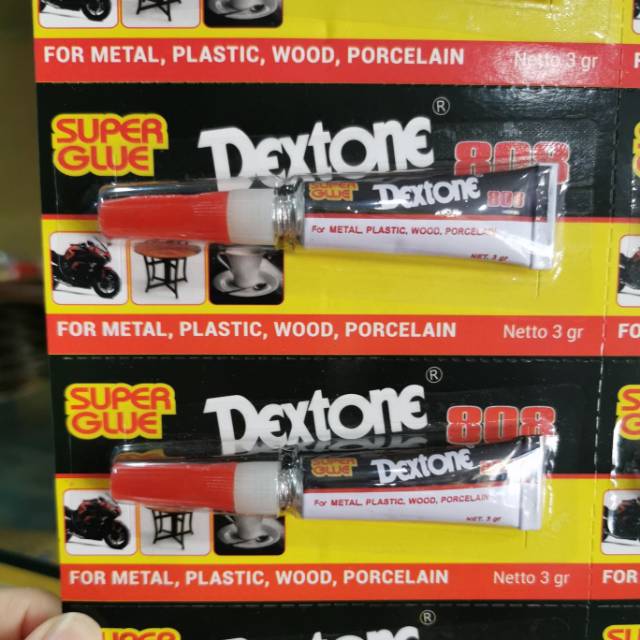 Super glue DEXTONE untuk metal plastic wood porcelain LEM super logam plastik kayu beling