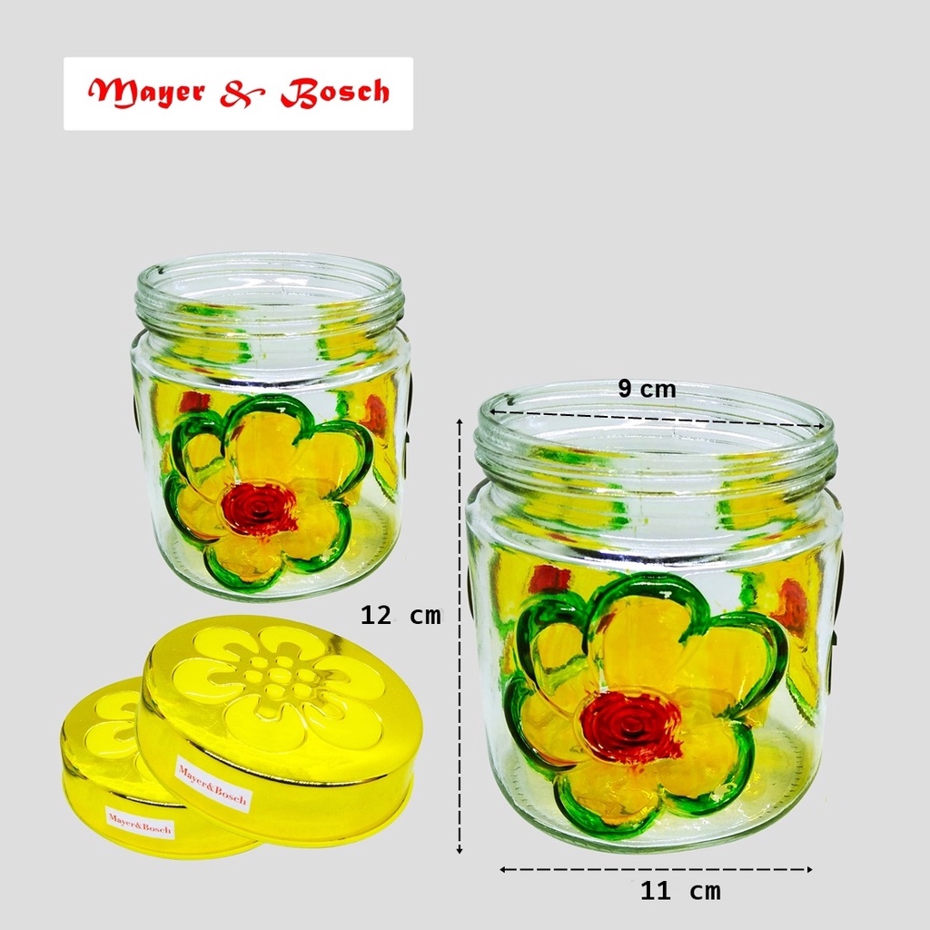 FM - Toples Kaca Mayer dan Bosch 3 in 1 Canister Motif + Rak