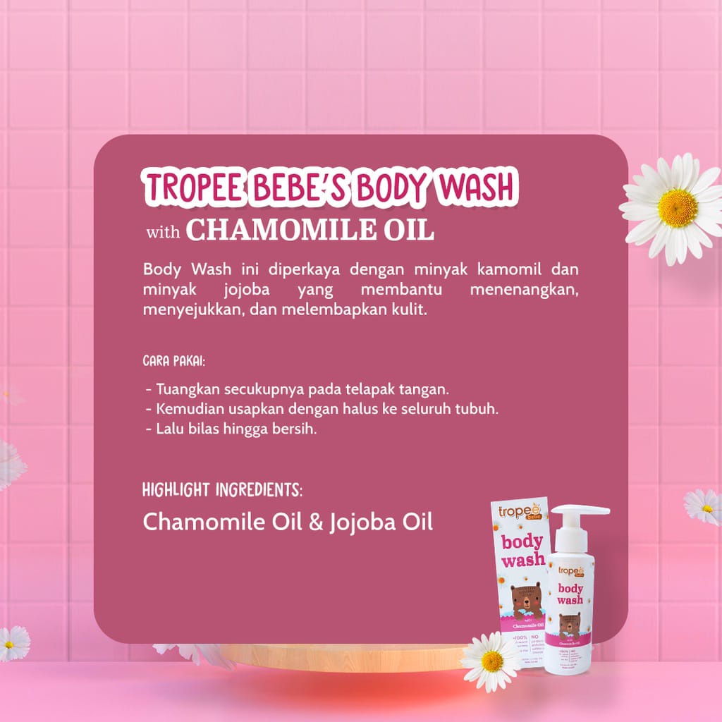 Tropee Bebe Body Wash / 2in1 Shampoo &amp; Body Wash 100ML - Almond