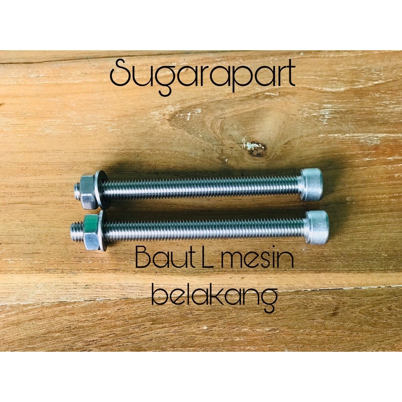 Baut pangkon mesin baut mesin  gl cb mp tiger / baut L pangkon mesin belakang m10 drat 14