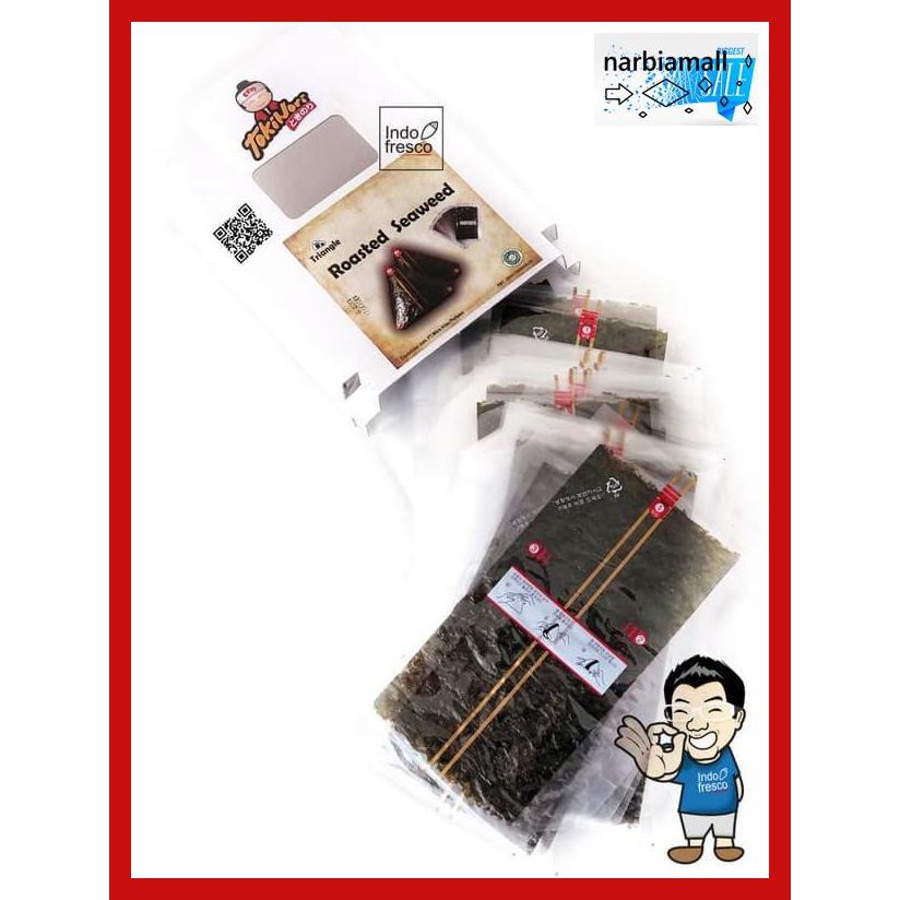 

U8Tyuj7- Tokinori Triangle Onigiri Nori Wrapper- Roasted Seaweed 10 Lembar E4Wr46-