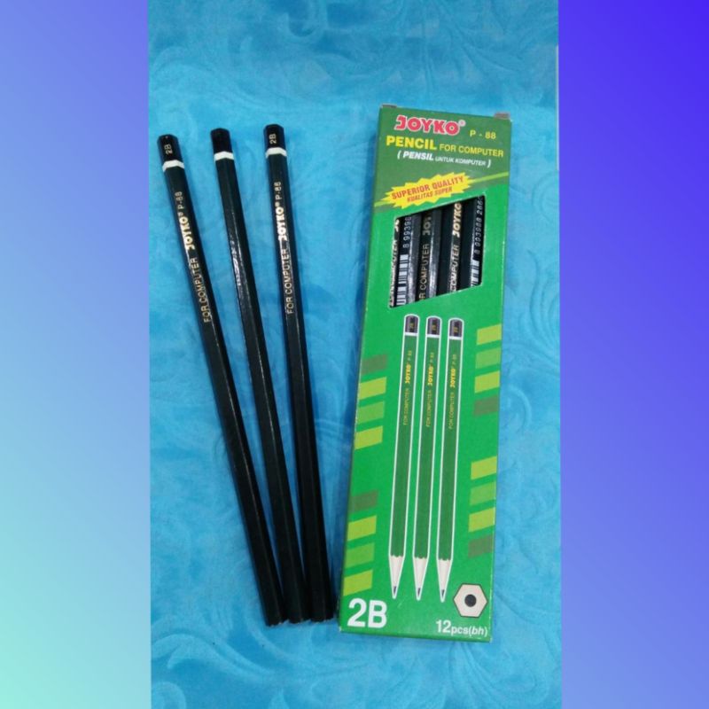

12pc hrga grosir - Pensil 2b joyko warna warni