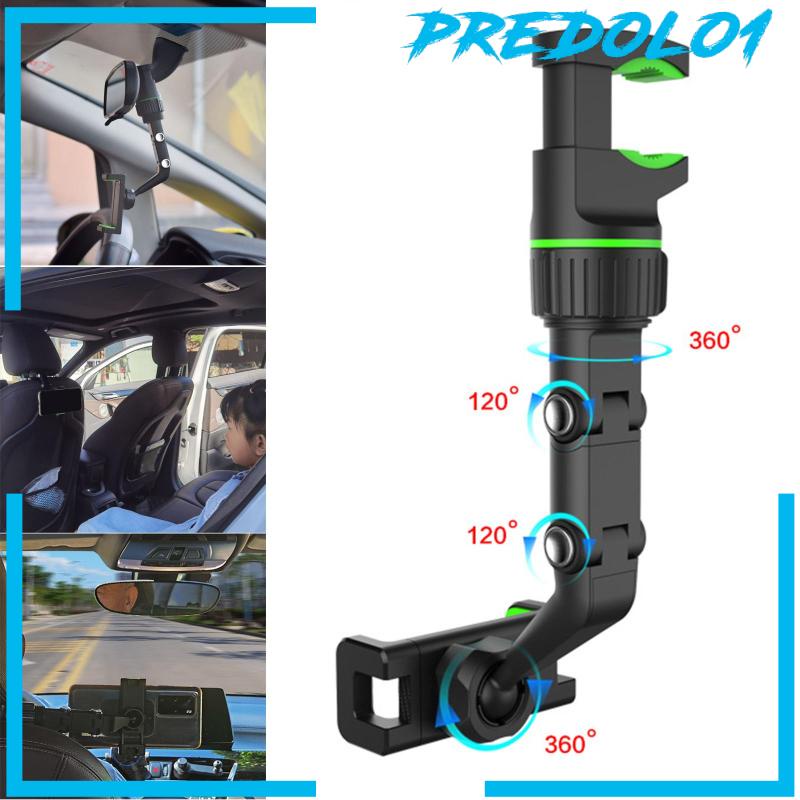 [PREDOLO1] Rearview Mirror Phone Holder 360-Degree Rotatable Hanging Clip for Cars