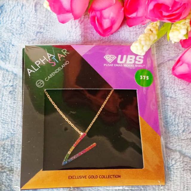 Kalung UBS ALPHASTAR CARENDELANO huruf "V"