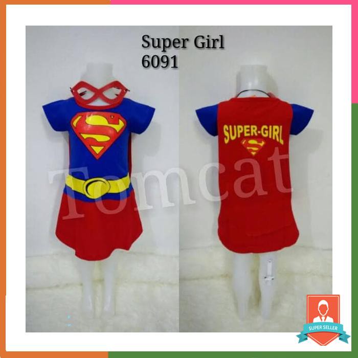 BAJU KOSTUM ANAK CEWEK SUPERGIRL