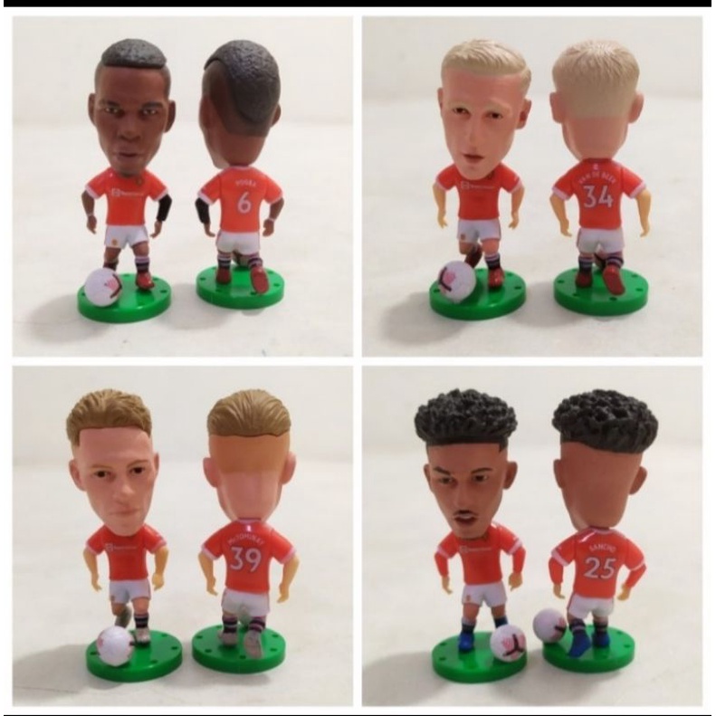 Minifigure Soccerwe MU / Miniatur Pemain Bola M.United / Figure Pemain Bola Man United Ronaldo Rashford Sir Alex Juan Mata