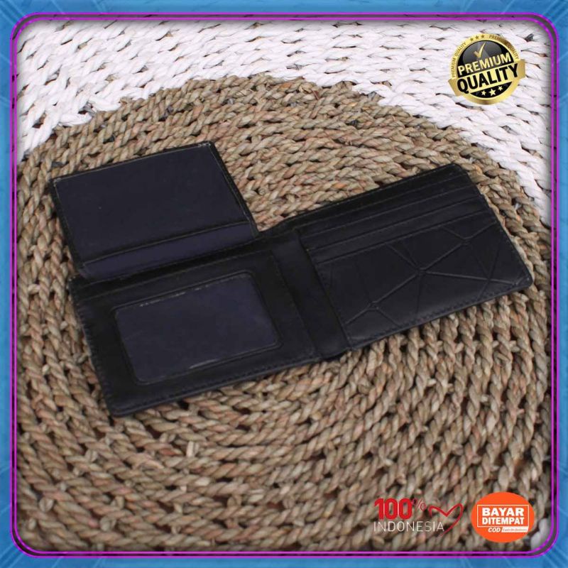 Dompet pria murah, Dompet pendek lipat pria kulit sintetis halus lembut kuat awet.
