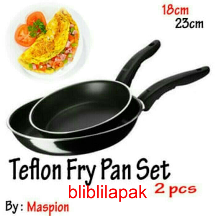 Maspion DOUBLE FRY PAN SET HITAM MASPION