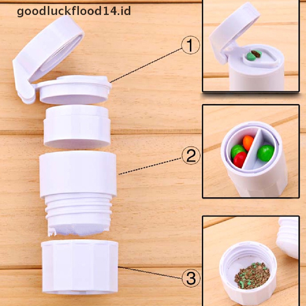 [OOID] portable organiser 3-in-1 pill cutter medicine splitter hold storage box pill ID