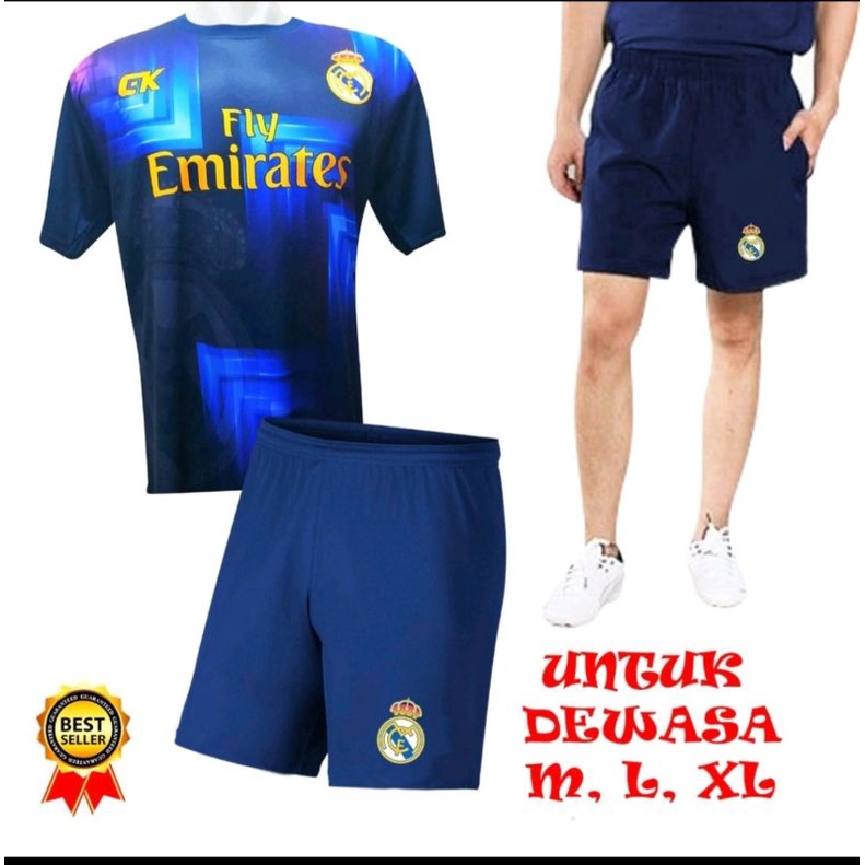 liesport5/ SETELAN BAJU BOLA MADRID dan  ACM PRINTING BAJU FUTSAL JERSEY BOLA KAOS BOLA/sablon nameset/cetak nama