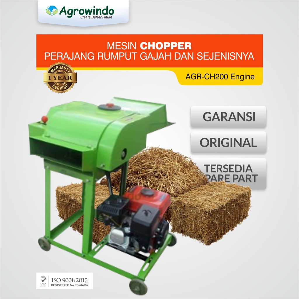 Maksindo Mesin Chopper Perajang Rumput Gajah AGR-CH200 Engine