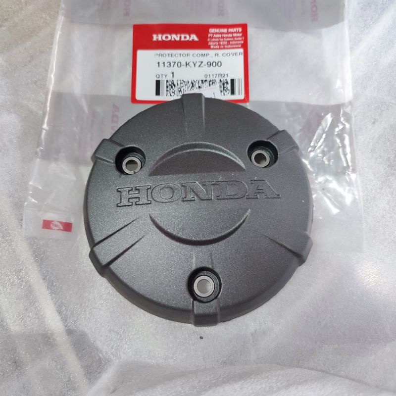 11370-KYZ-900 Cover Tutup Blok Mesin Kopling Kanan Hitam ORI Honda Supra X 125 Helm In Supra 125 FI 