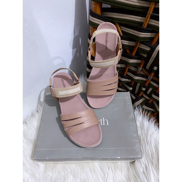 PSPGN.CO | SANDAL WANITA BRAND ELIZABETH FLAT SHOES IN PINK