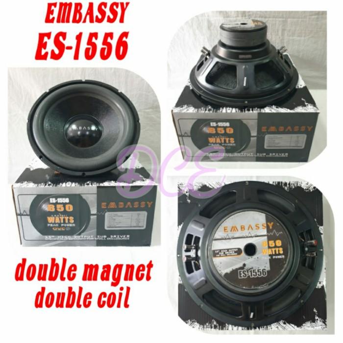 Subwoofer Komponen Speaker EMBASSY ES1556 ES 1556 15inch Double Magnet