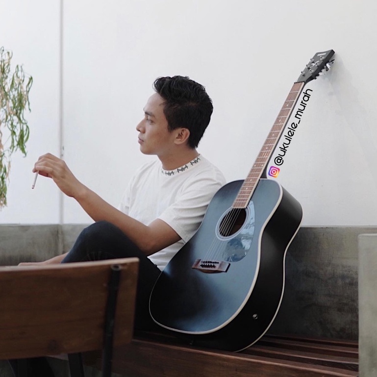 GITAR YAMAHA F310 AKUSTIK ELEKTRIK HITAM CUSTOM FULLSET TERMURAH