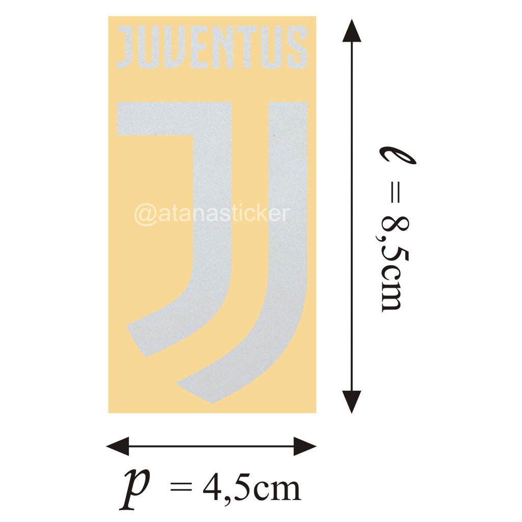 Sticker Cutting Logo Juventus FC 4,5x8,5cm