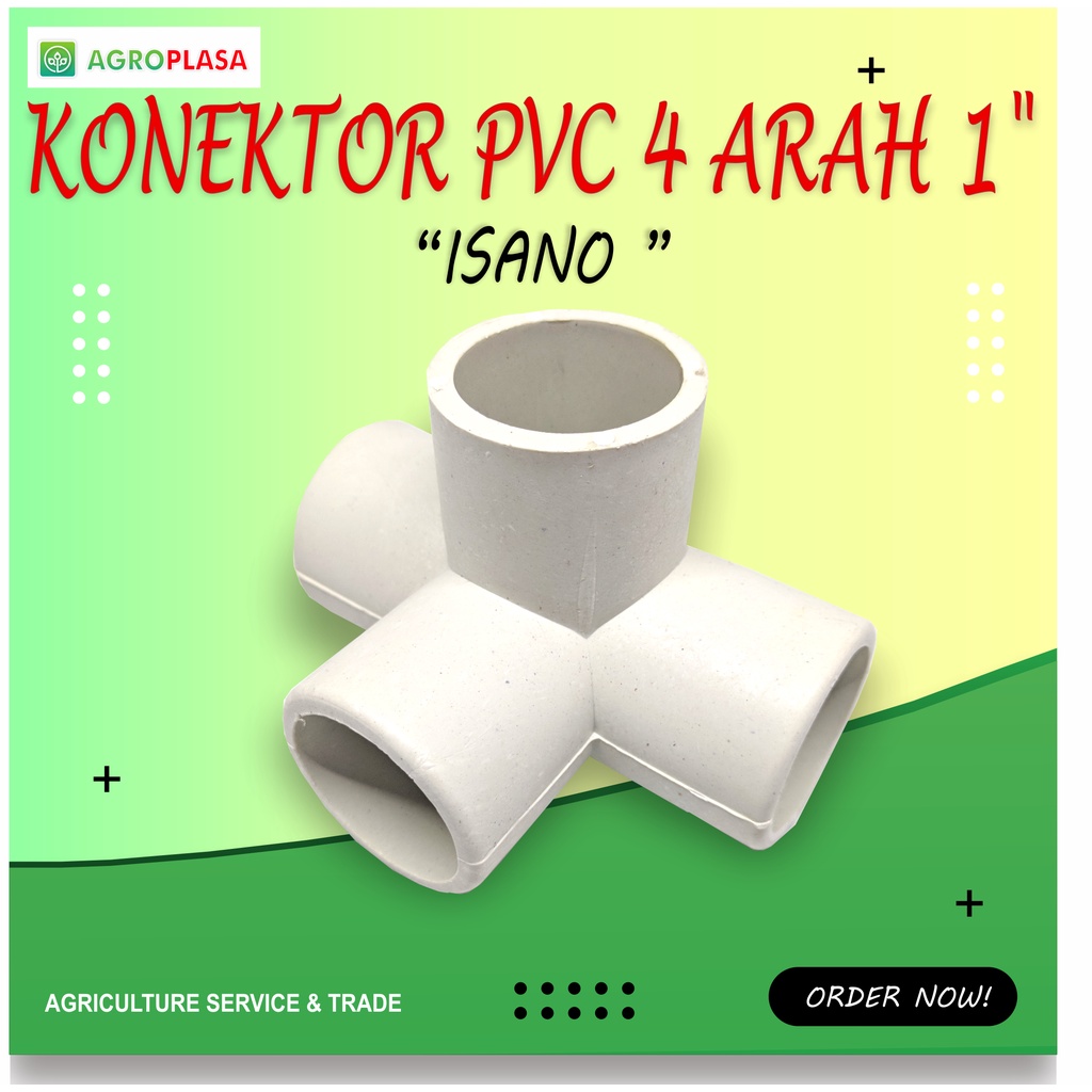 Konektor Pvc untuk Paralon 4 arah 1" Isano