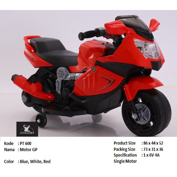 Motor Aki Anak Sport pt600 - Mainan Motor Anak Moge