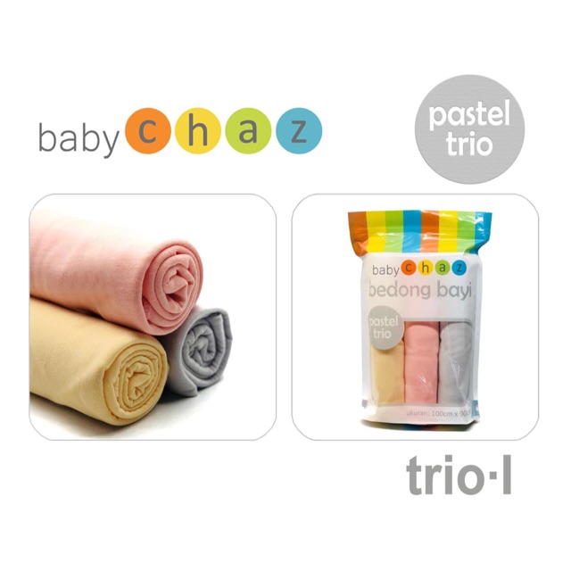 Baby chaz bedong pastel trio (isi 3)