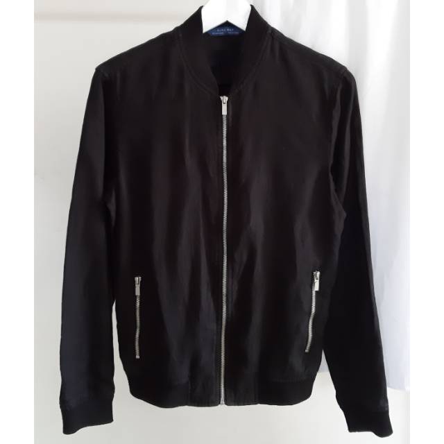 ZARA MAN Linen Bomber Jacket Jaket Original second Branded Bekas