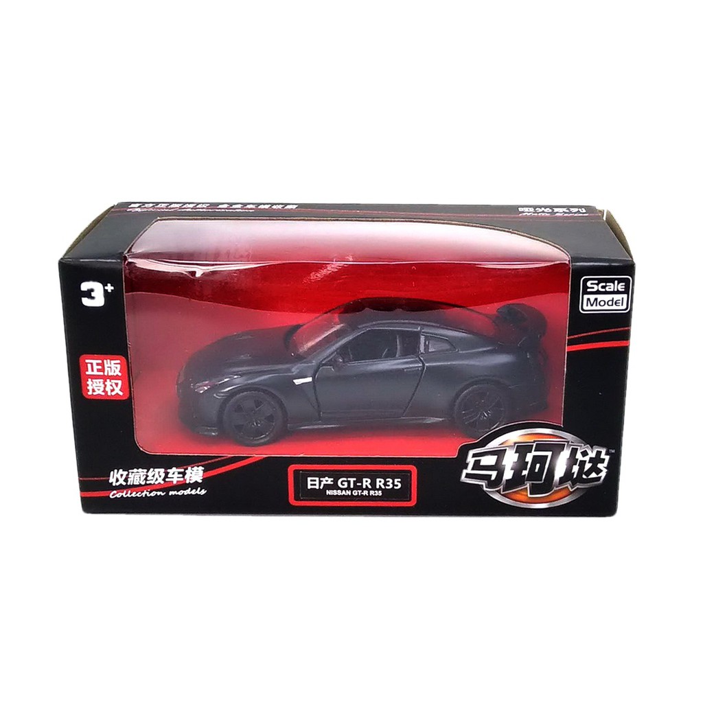 Huadawei Nissan GT-R R35 Hitam Diecast Mobil 1:36