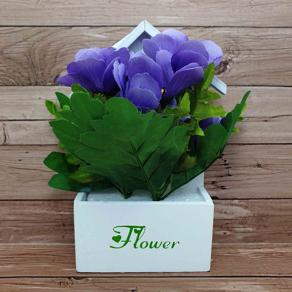 Hiasan Bunga Gantung Alternatif 1/  Bunga Dinding/ Bunga Plastik/  Bunga Artificial/ Bunga Palsu-Bunga Ungu